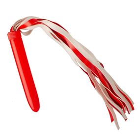 Флоггер (плетка) с пластиковой рукояткой, красная sexstyle