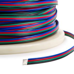 Провод PROLUM™ для RGB LED ленты 4х0.35 мм(100 м)
