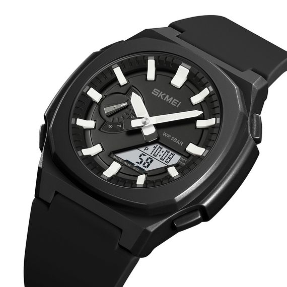 Skmei 2091BKWTWT Black-White White | Зображення 1