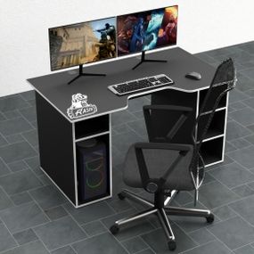 Стол компьютерный Comfy-Home Rasin RS-2 черныйбелый