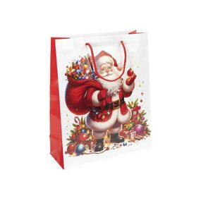 Подарочный пакет "Новый Год с Сантой" JA25-156-4 32х44х11 см