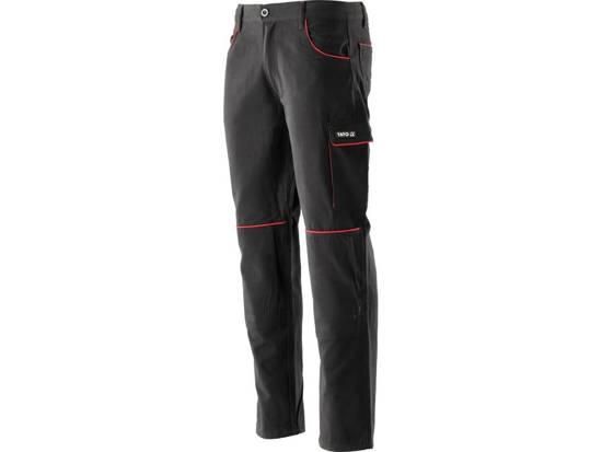 Штани робочі COMFY розмір XL, чорно-червоні, 7 кишень, 100% бавовна Польща YATO YT-79244