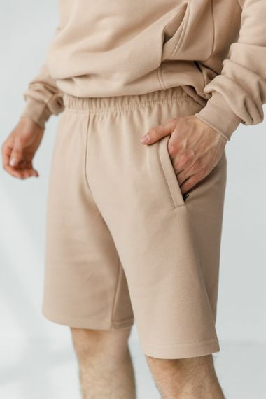 Чоловічий костюм худі з шортами колір мокко р.XL 438377 | Зображення 1