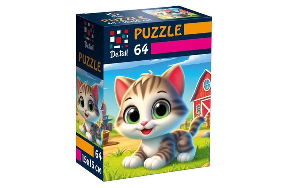 Пазли De.tail. Забавне кошеня. 64 деталі DT1234-24 (укр)Vladi Toys | Зображення 2