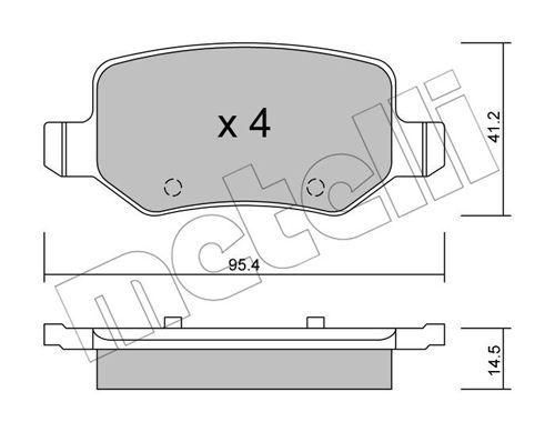 Колодки тормозные задние Mercedes Benz A-class W168 W169 97-12 B-class W245 05-11 Vaneo W414 02-05 22-0565-0 | Зображення 5
