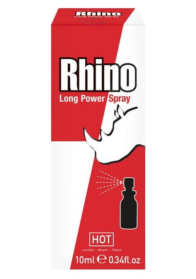 Спрей пролонгатор для чоловіків HOT RHINO, 10 мл Sex Aura | Зображення 2