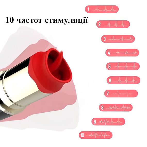 Вибратор для стимуляции клитора имитирующий губную помаду (USB) | Зображення 9