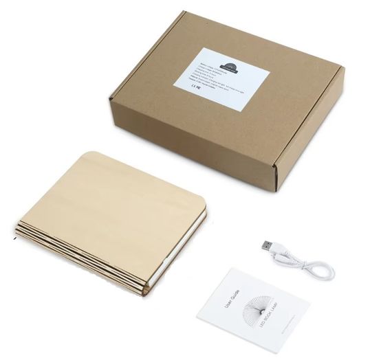 Складная LED лампа-книжка с аккумулятором 22*16*2,5см ∙ Светильник - ночник в форме книги с регулируемой яркостью | Зображення 2