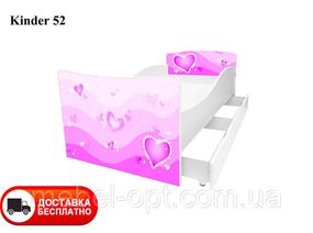 Детская кровать Kinder 52 Love, с ящиком для белья