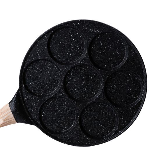 Сковорода з антипригарним покриттям 26 см для млинців, яєць та оладок, 7-секційна кругла чорна HP-39-582-B | Зображення 2