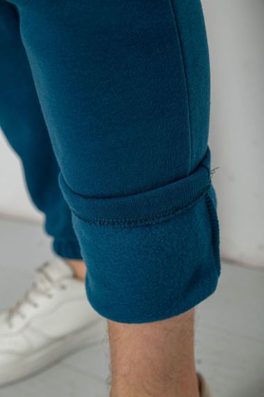 Спортивные штаны мужские на флисе, цвет изумрудный, 238R57256 | Зображення 5