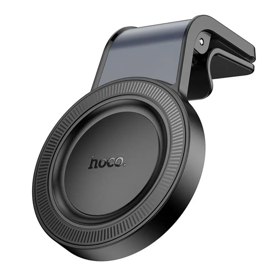 Автодержатель для смартфонов Hoco H59 магнитный из ABS и алюминия с кольцевым магнитом черный-серый