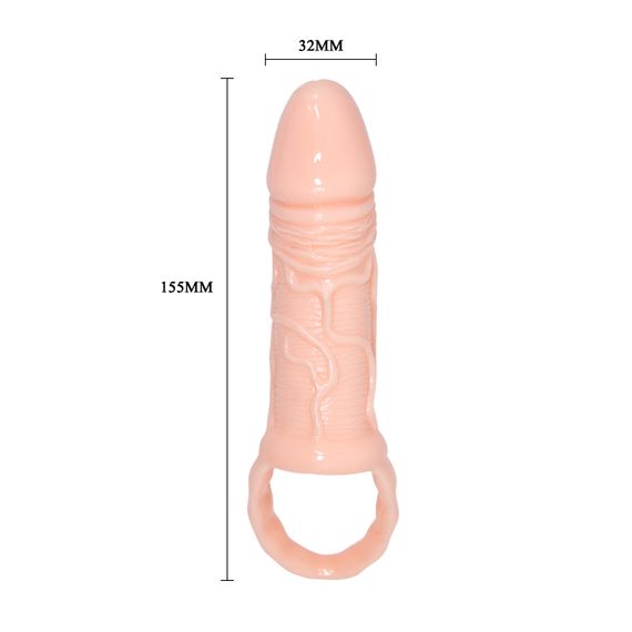 Насадка на член - Pretty Love Breyden Penis Sleeve Flesh | Зображення 1