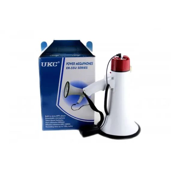 Мегафон громкоговоритель, ручной рупор с диктофоном и сиреной MEGAPHONE ER-55 12v | Зображення 2