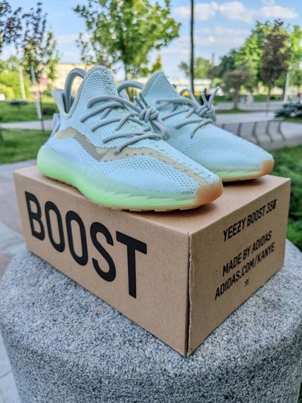 Кросівки Adidas Yeesy Boost 350 V2 (blue / green) | Зображення 1