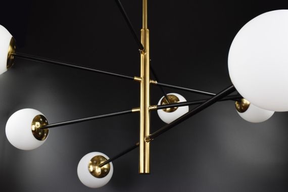 Люстра стельова на 8 лампочок 26418 Бронза 50-77х95х95 см. | Зображення 4