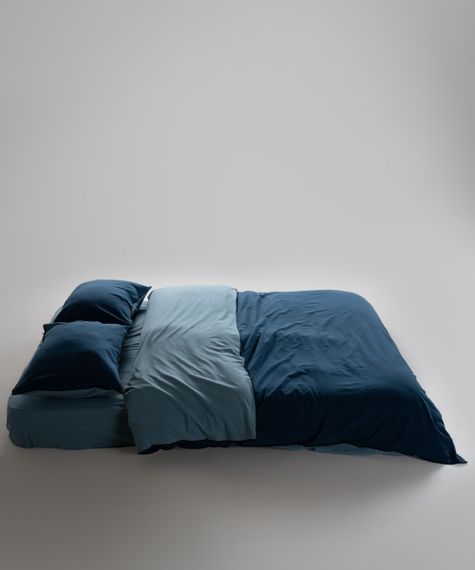 Постельное белье Limasso Stonewashed Essualte 200 х 220 см Akdeniz Mavisi - Dress Blue | Зображення 1