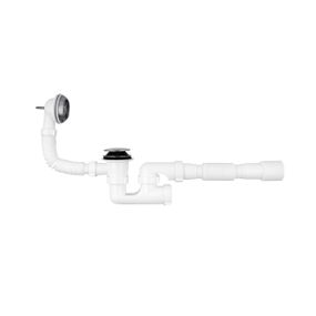Сифон для ванни Agua BS05K 1 1/2"х40/50 мм з системою Сlick-Сlack, з переливом та ревізією