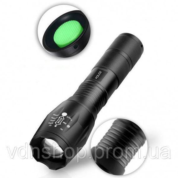 Пилозахищений ліхтар, Кращий тактичний ліхтар LED ліхтар переносний акумуляторний JX-49 | Зображення 5