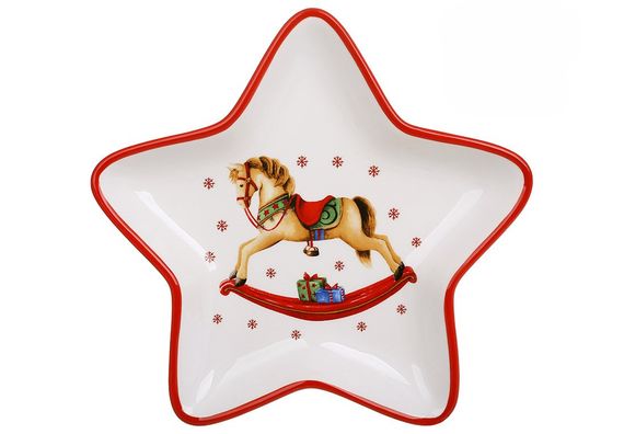 Десертное овальное блюдо из фарфора Equine Gold: Oval, 21.6х21 см