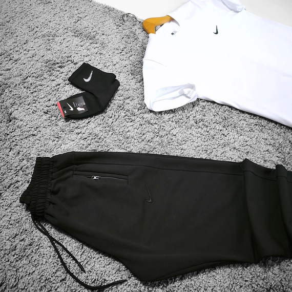 Чоловічий комплект Nike штани + футболка (лого вишивка) | Зображення 2
