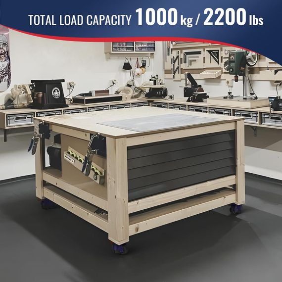 Колеса меблеві комплект 4 шт, ніжки для важких тумб, столів до 1000 кг, коліщатка регульовані, ролики для пересування меблів | Зображення 2