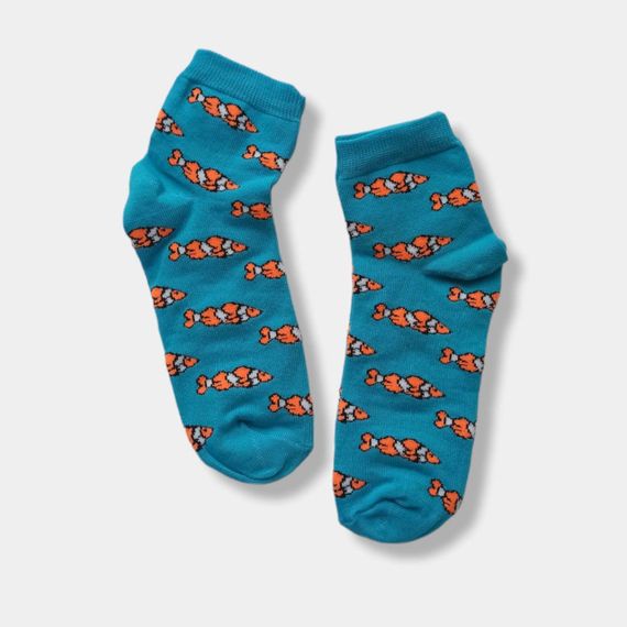 Шкарпетки дитячі для дівчинки з принтом "Рибки" ТМ Twinsocks | Зображення 2