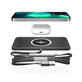 Силіконовий килимок в авто зі швидкою бездротовою зарядкою Car Wireless Pad C1 15W