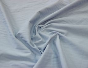 Коттоновая ткань итальянская хлопок с эластаном натуральная однотонная голубого цвета NN 2