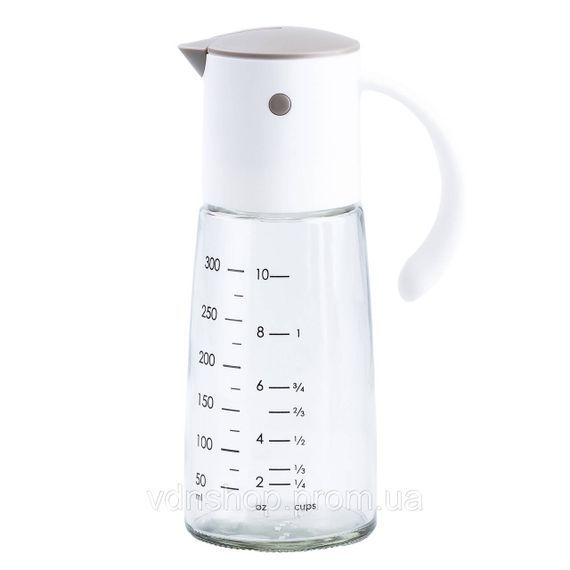 Бутылка дозатор для масла и уксуса 300 мл с носиком и мерной шкалой Серый HP16297W