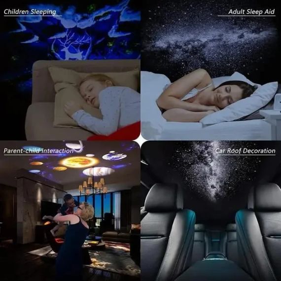 Домашний планетарий + 14 картриджей ночник проектор звездного неба галактика с сменными картриджами | Зображення 6
