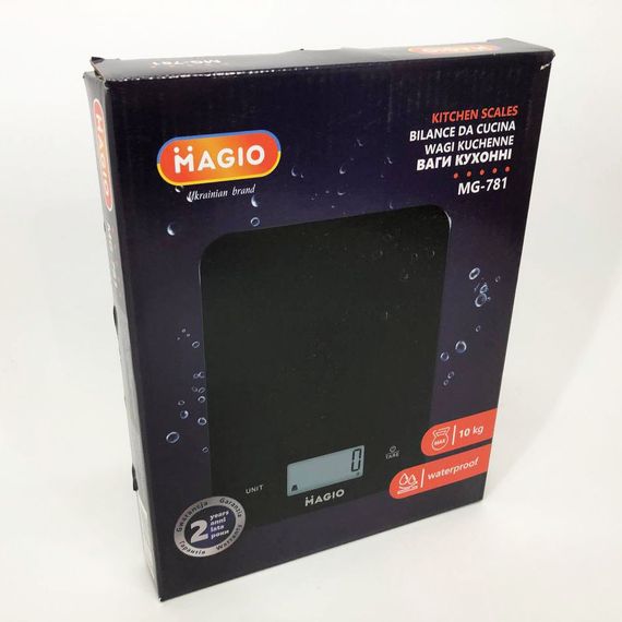 Кухонные весы до 2 кг MAGIO MG-781, Весы для взвешивания продуктов, Весы кухонные со BA-116 съемной чашей | Зображення 1