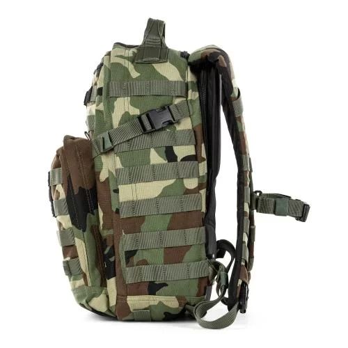 Тактичний рюкзак 5.11 Tactical RUSH 24L 2.0  Woodland міцний штурмовий рюкзак із системою MOLLE для військових, туризму та EDC | Зображення 5