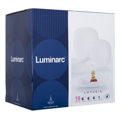 Столовый сервиз Luminarc Lotusia Білий 19 предметів (V1097) | Зображення 1