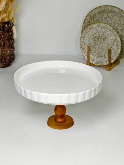 Тортовниця OLens White kitchen 8030-324 17.5х27.2 см біла