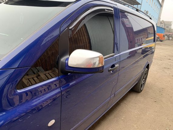 Накладки на дзеркала Vito 2010-2015 (2 шт) Carmos - Турецька сталь для Mercedes Vito W639 рр | Зображення 8