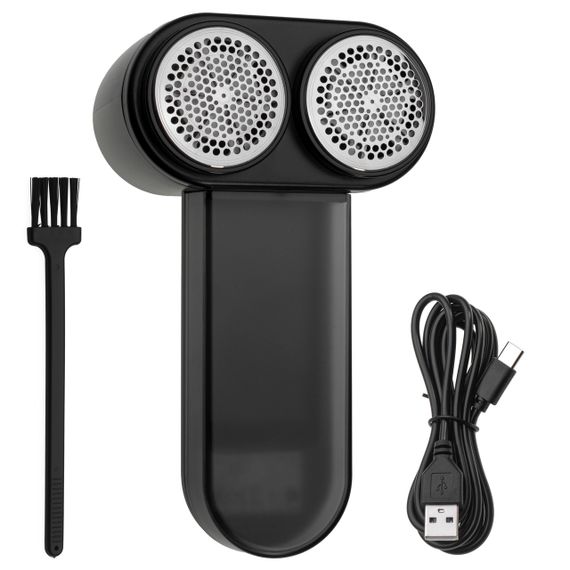 Машинка для видалення катишків Adler AD 9622 чорна акумуляторна з LCD дисплеєм, подвійна головка