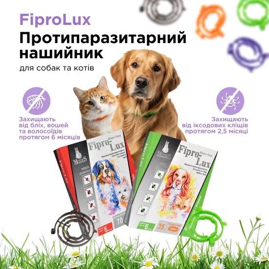 Протипаразитарний нашийник для собак та котів ModeS Fipro-Lux, 35 см, помаранчевий | Зображення 4