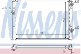 Радіатор охолодження VW PASSAT B4 (93-) (вир-во Nissens) NISSENS 652511 на VW PASSAT (3A2, 35I)