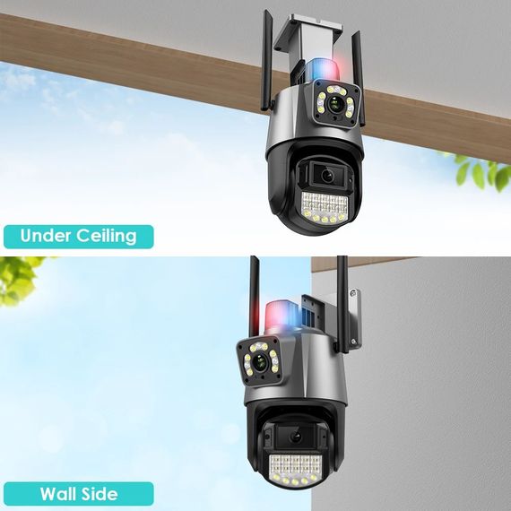 Камера для вулиці 8MP 4K IP Camera Outdoor WiFi PTZ з двома об'єктивами, двома екранами XPRO 3042 Колір (43912-_1343) | Зображення 7