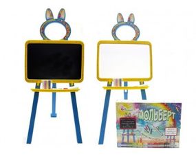 Детская доска для рисования магнитная 013777/1 Желто-голубая