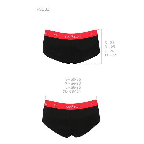 Трусики-шортики Passion PS003 PANTIES black, L | Зображення 5