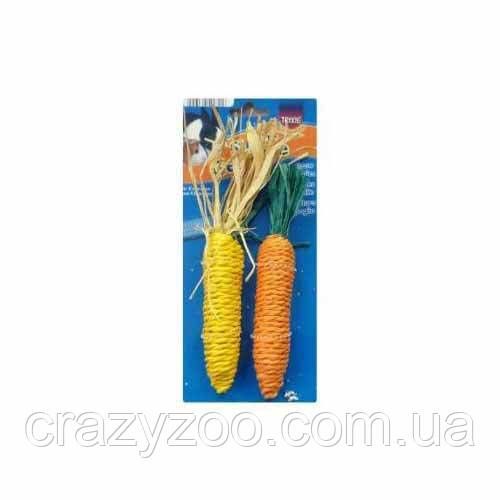 Игрушка для грызунов Trixie Морковь и Кукуруза 15 см 6192 | Зображення 1
