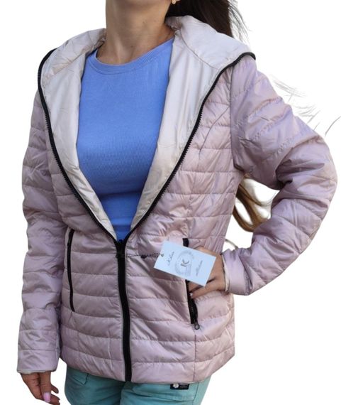 Куртка двостороння, арт.185, беж / пудра