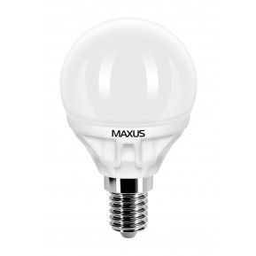 LED лампа E14 Maxus G45 5w (450lm) 4100К 220v  CR