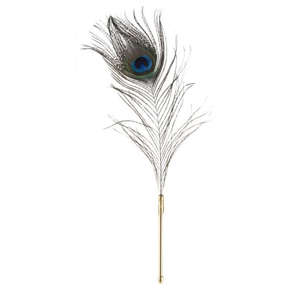 Щекоталка LOCKINK SEVANDA Natural Peacock Flirting Feather Tickler, перо павлина | Зображення 1