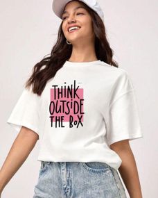 Футболка женская с принтом повседневная S Белая