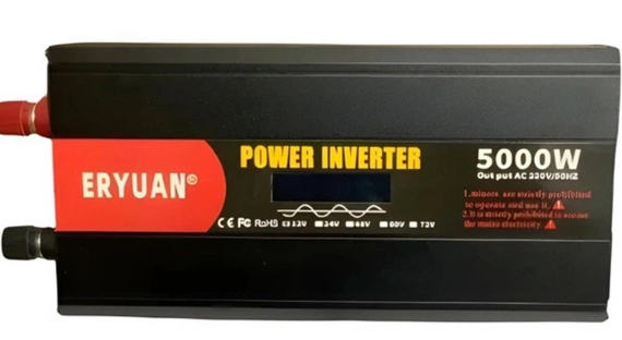 Преобразователь напряжения Eryuan 12V → 220V 5000W с LCD и вольтметром ∙ Инвертор 12-220 чистый синус Eryuan 5000 Вт | Зображення 1