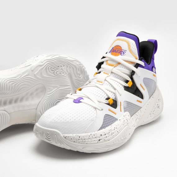 Кросівки 900 NBA MID-3 для баскетболу NBA Los Angeles Lakers білі - EU39 UA38 | Зображення 5