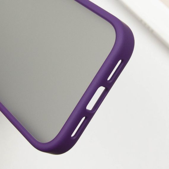 TPU+PC чохол Metal Buttons для Apple iPhone 16 Pro (6.3") Темно-Фіолетовий | Зображення 4